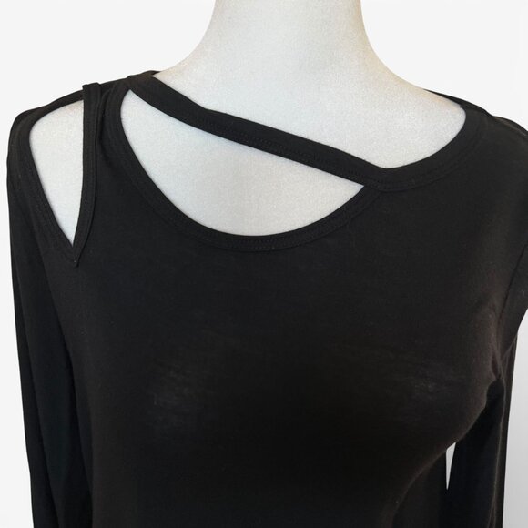 Bailey 44 Cutout Long Sleeve Top Medium Raw Hem Chic Whimsigoth - Picture 5 of 11